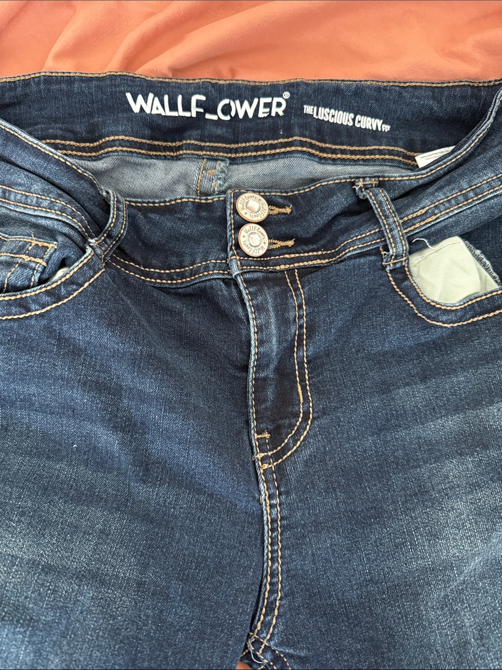 Wallflower Indigo Flare Jeans with Subtle Whiskering - Picture 2 of 4